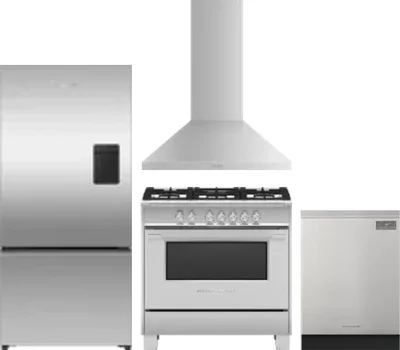 4 Piece Package Includes Refrigerator, Range, Hood And Dishwasher